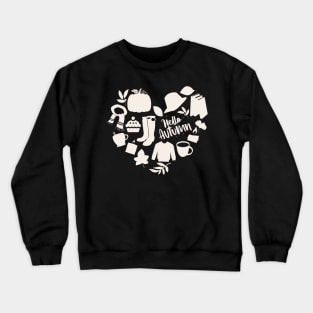 Cute October heart Autumn is my favorite season, love Fall pumpkin and halloween Crewneck Sweatshirt